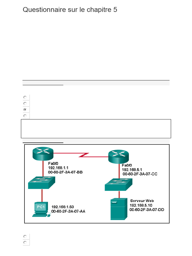 Questionnaire sur la commutation Ethernet | PDF | Ethernet ...