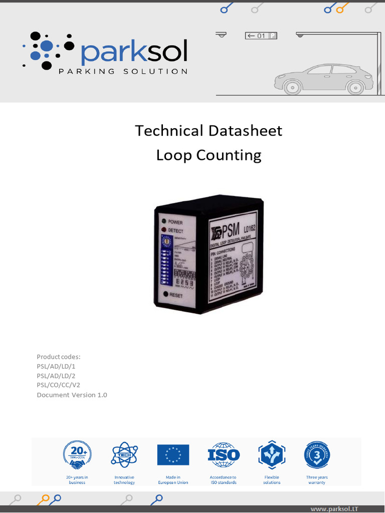 Inductive Loop Counting System Guide | PDF | Relay | Detector (Radio)