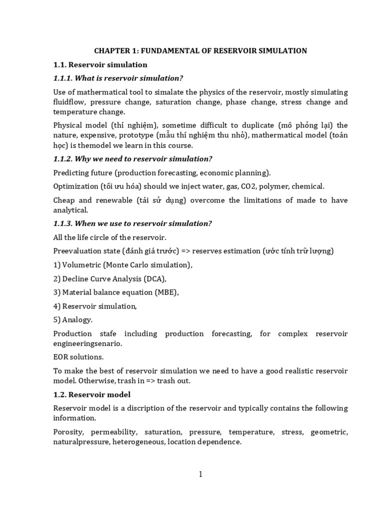 Reservoir Simulation Fundamentals Guide | PDF | Petroleum Reservoir ...
