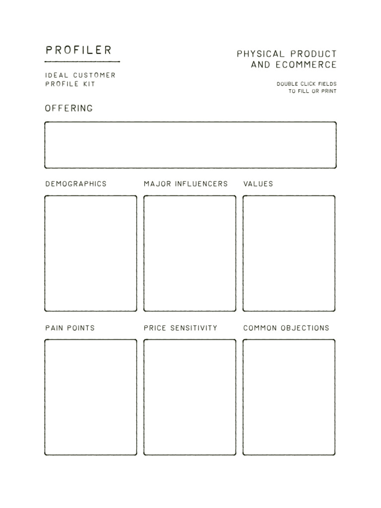 Physical Ecommerce Template Blank | PDF