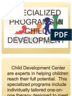 Specialize Ed Programs in Child Development - Eloisa