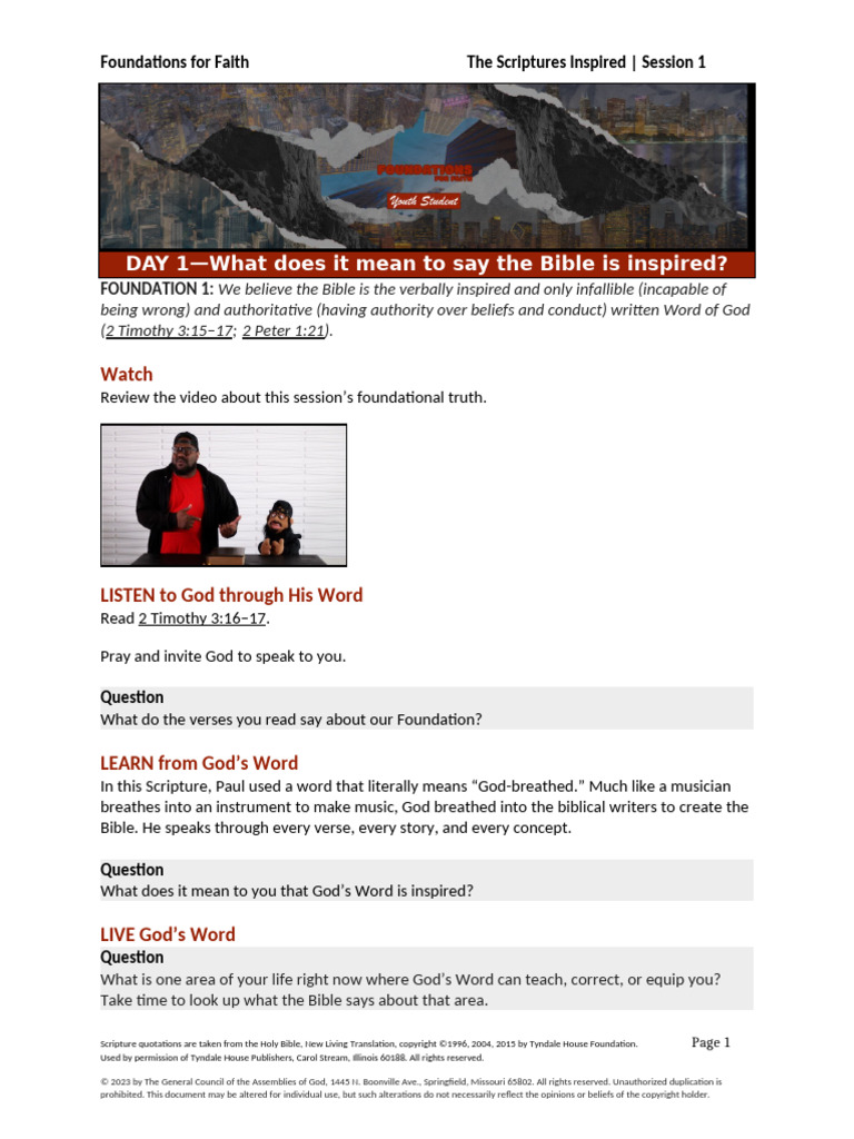 Youth 1 Student Devotionals | PDF | Bible | Prophecy