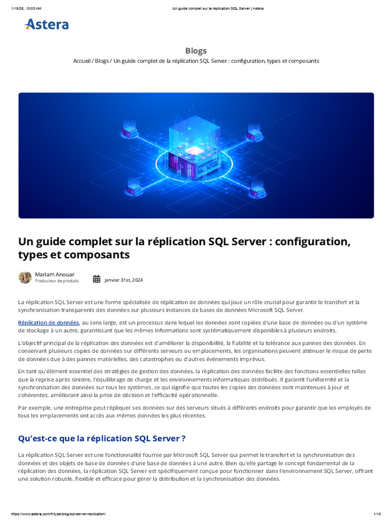 Guide sur la réplication SQL Server | PDF | Microsoft SQL Server ...
