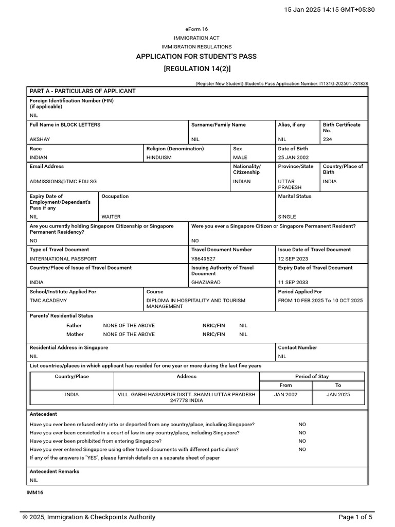 2025 Student Pass Application Form | PDF | Justice | Crime & Violence