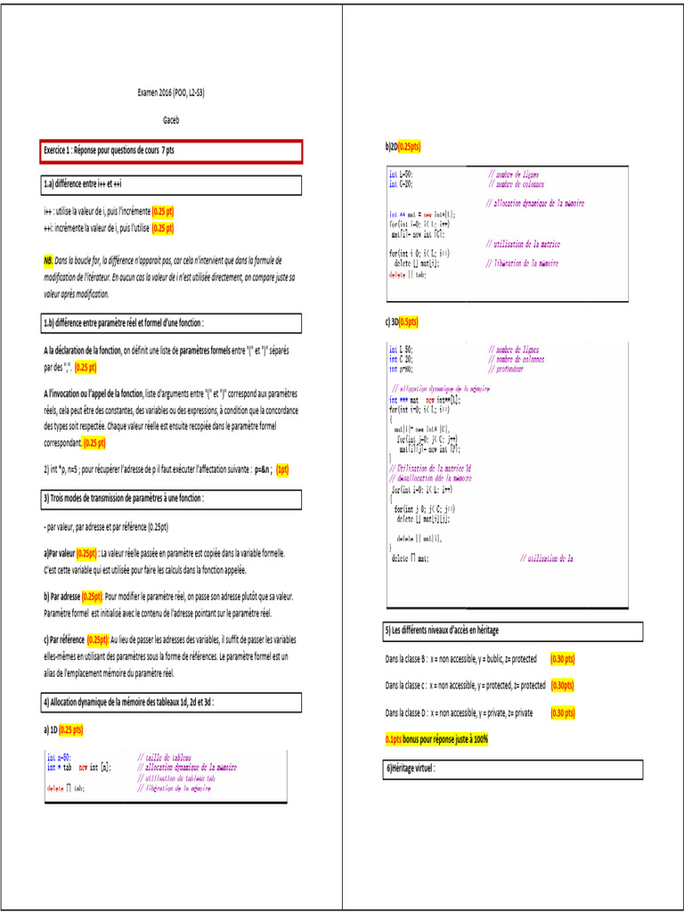 Concepts de Programmation C++ | PDF | Programmation informatique ...