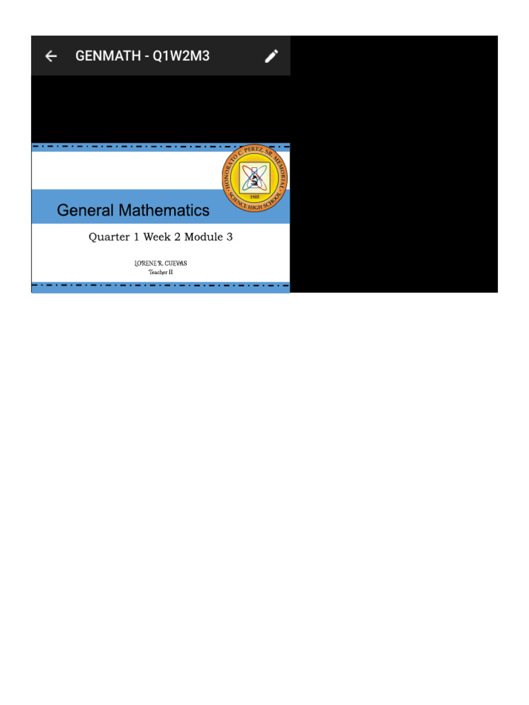 GENMATH - Q1W2M3 | PDF