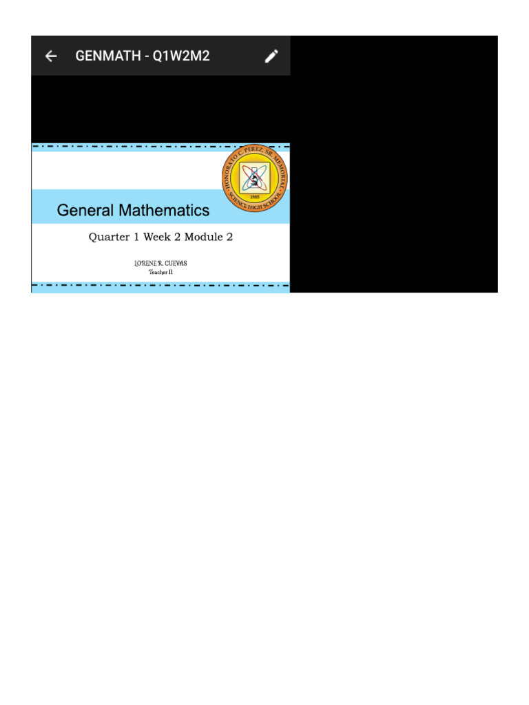 GENMATH - Q1W2M2 | PDF