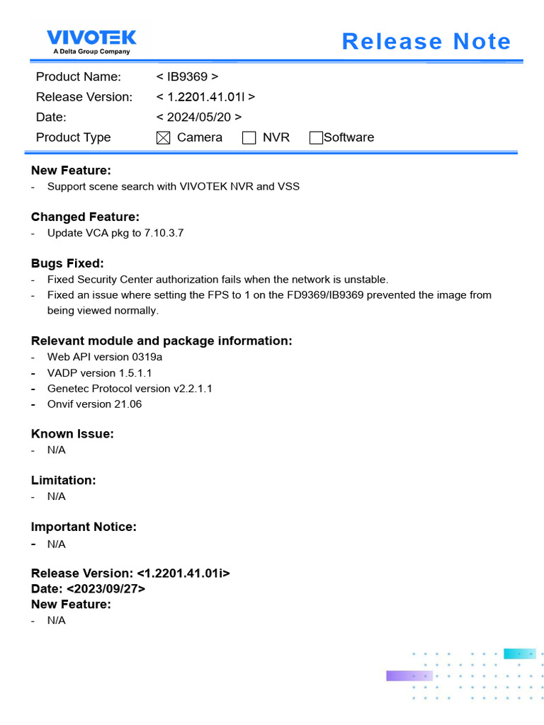 IB9369 Release Note 1.2201.41.01l | PDF | Computer Architecture ...