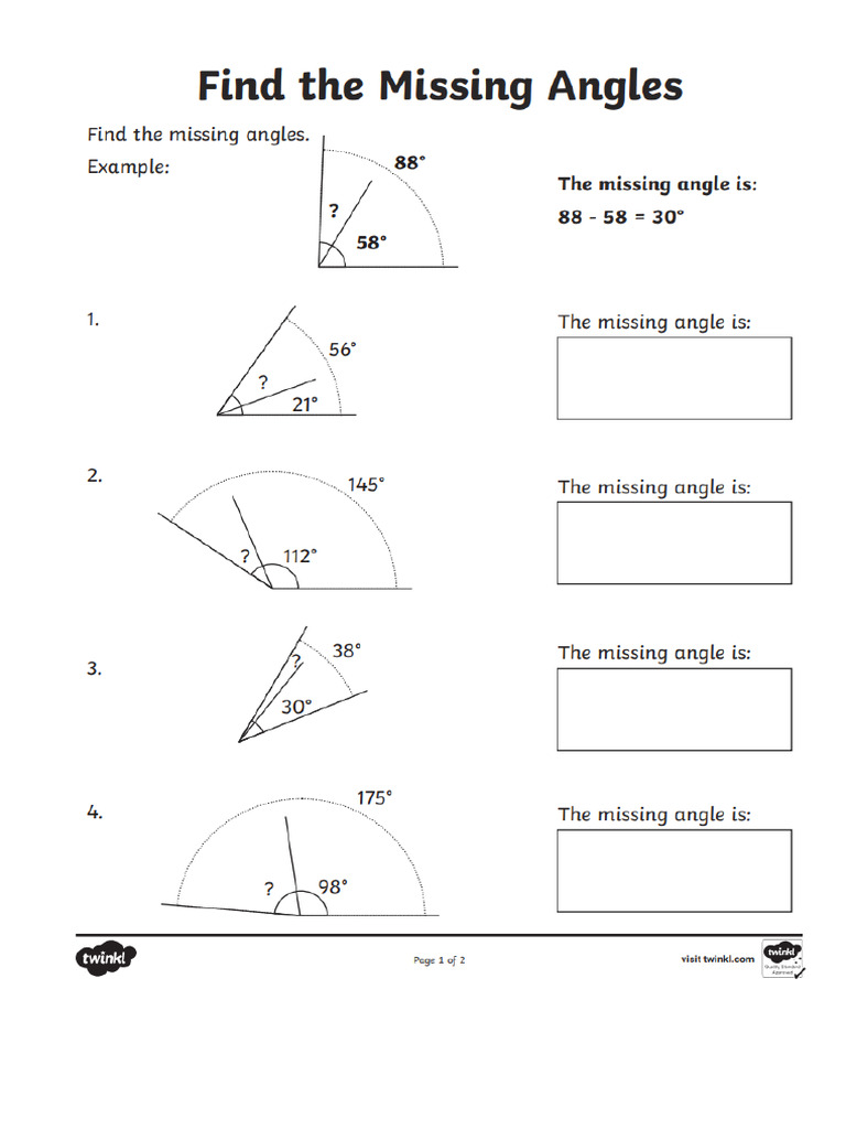 Angles and Angles in Triangle | PDF