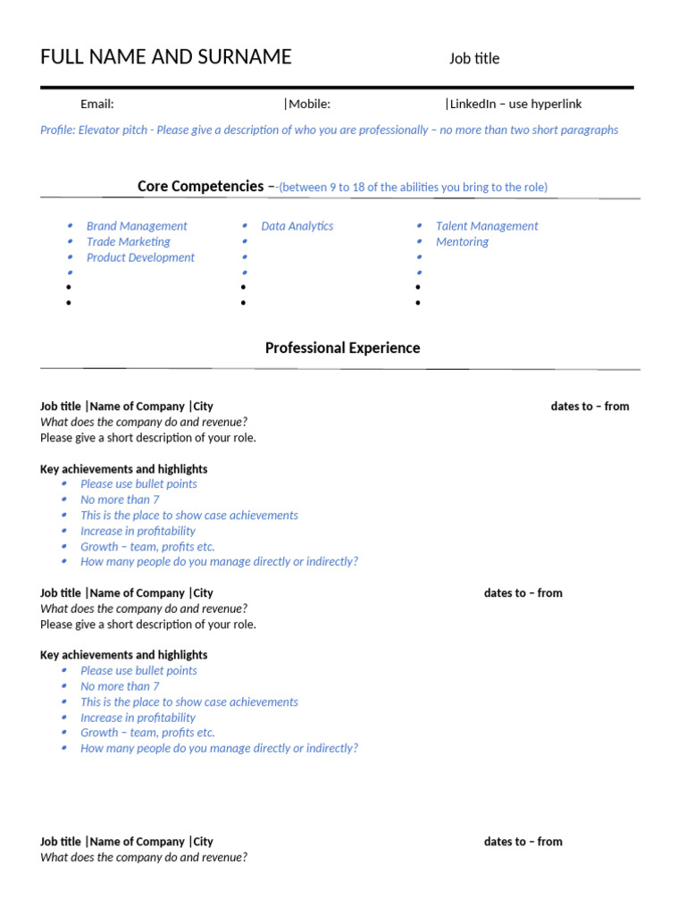 CV Format and Resume Guide | PDF | Business