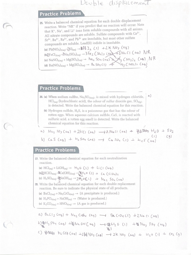 Balance Chemicals Equation | PDF