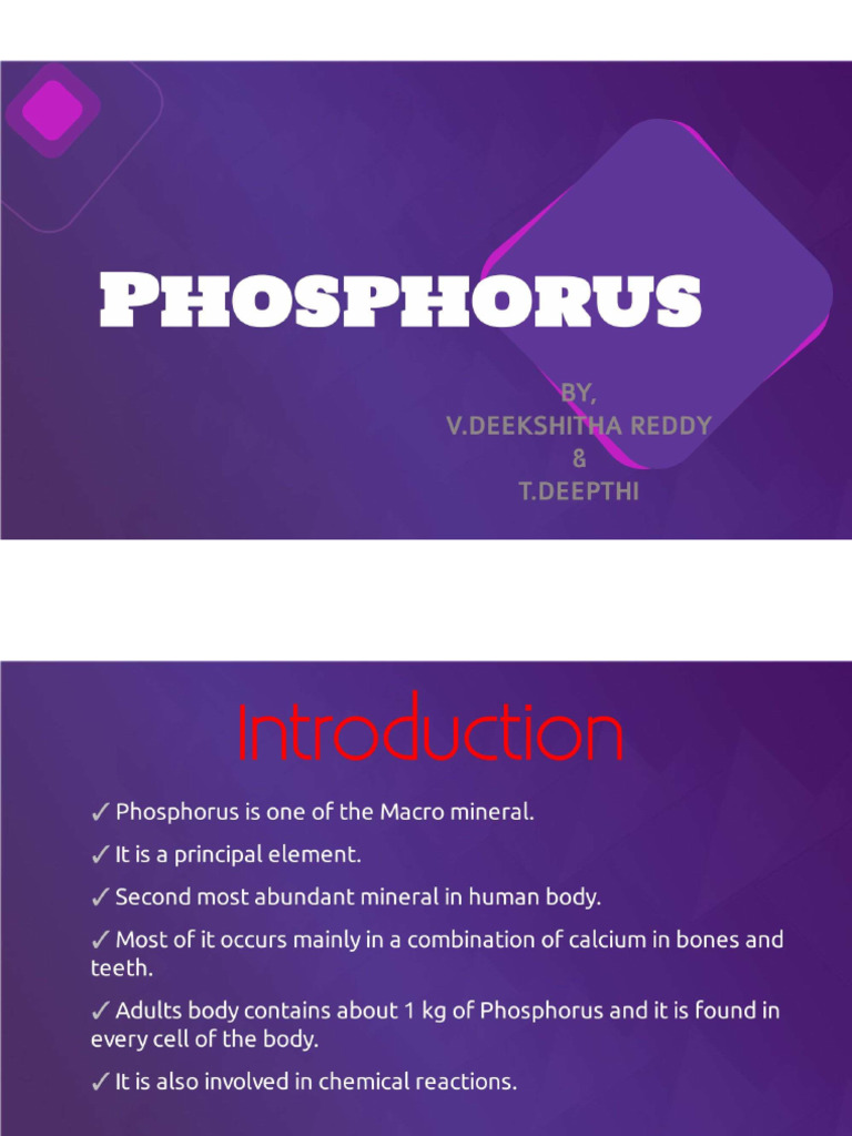 Phosphorus | PDF