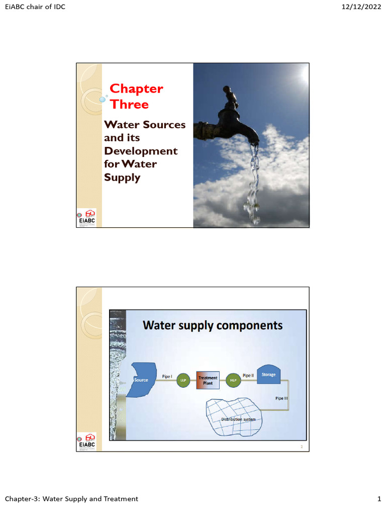 Water Supply and Treatment Overview | PDF | Aquifer | Groundwater