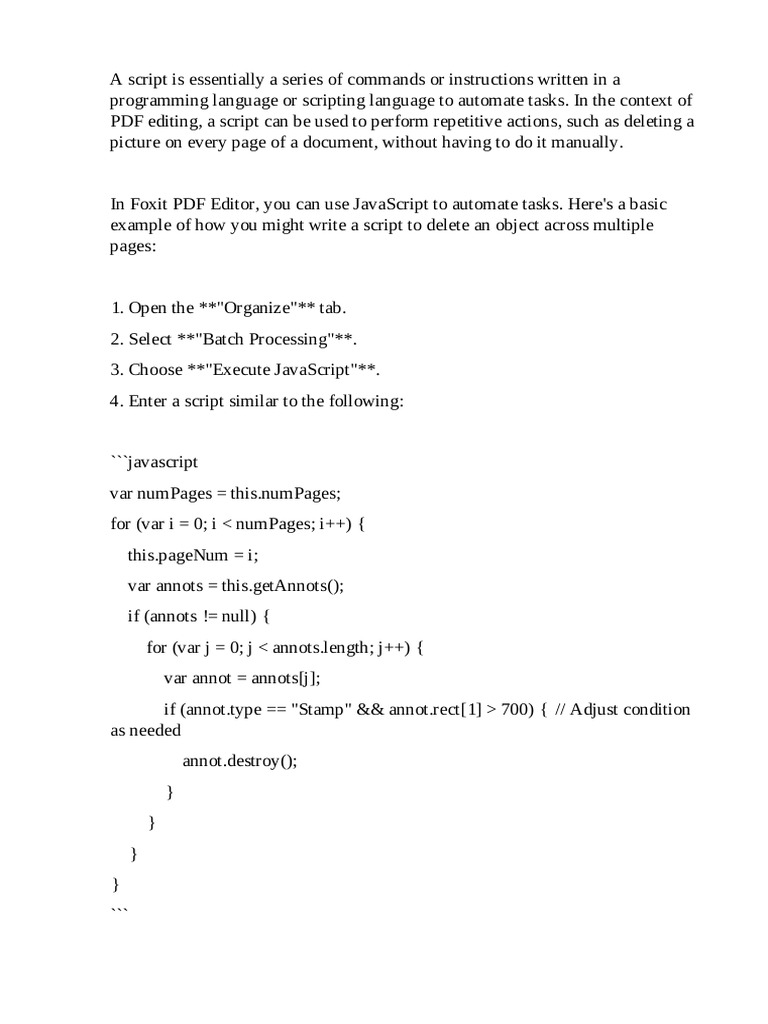 Automate PDF Editing with JavaScript | PDF