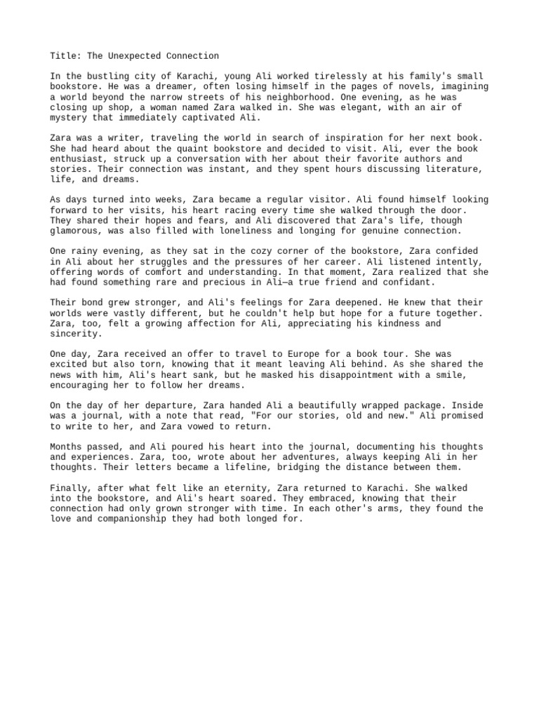 unexpected connection PDF