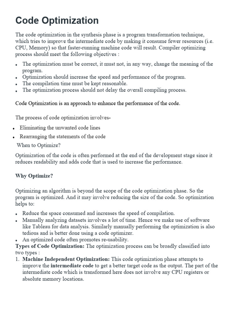 unit 5 pcc | PDF | Program Optimization | Compiler