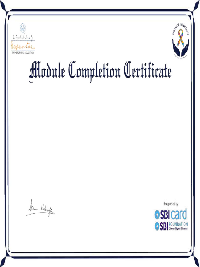 SAS Inclusive Education Certificate Template | PDF