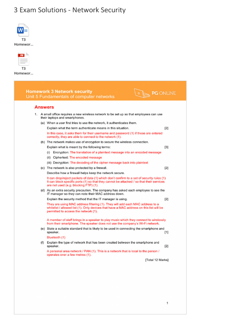 3 Exam Solutions - Network Security | PDF