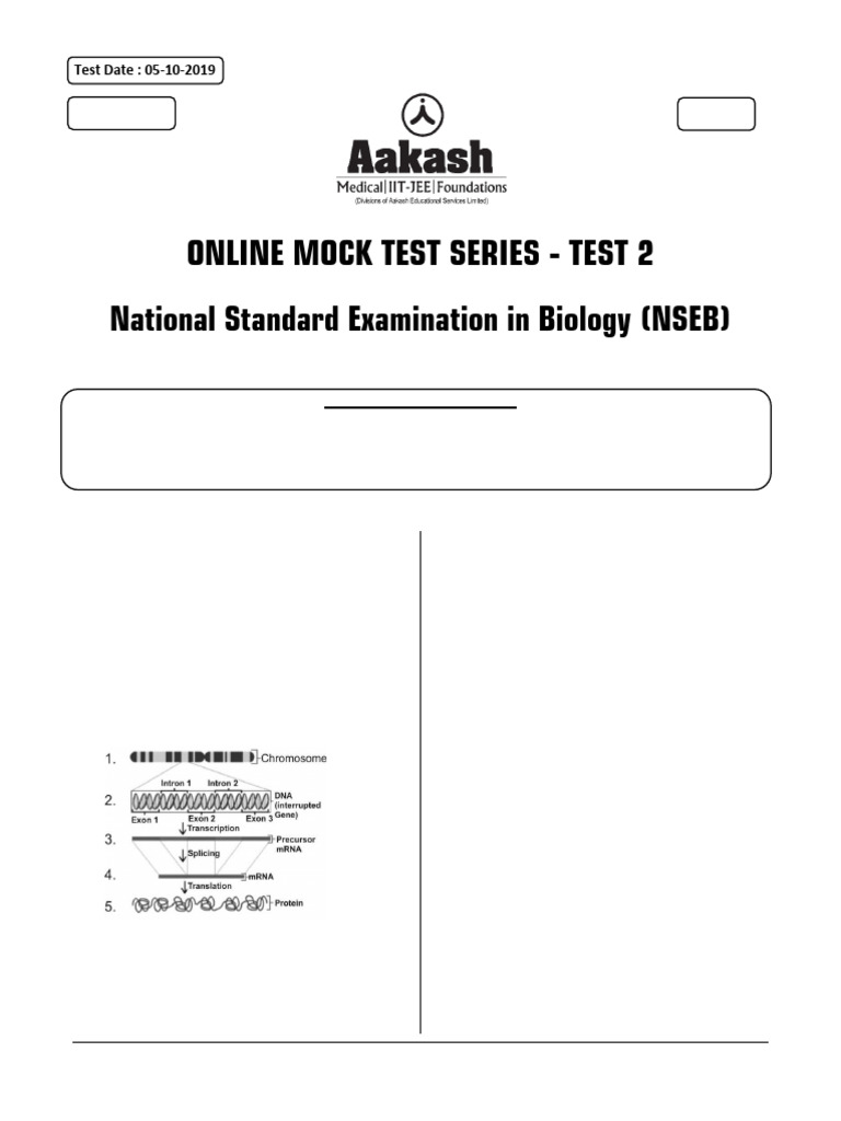 NSEB_Test-02_Biology | PDF | Thyroid Stimulating Hormone | Dna