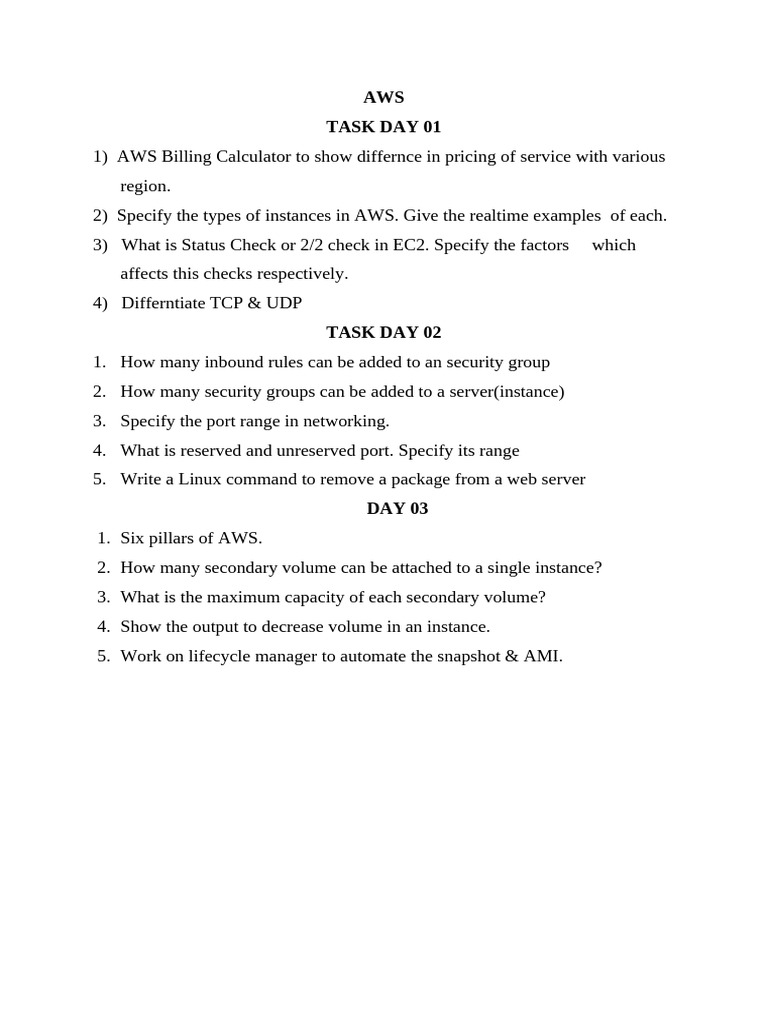 Aws tasks 1 pdf