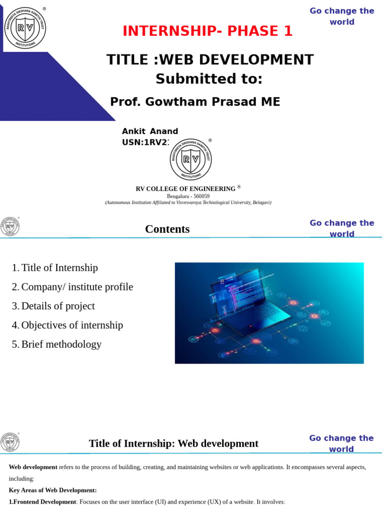 ANKIT INTERNSHIP - pptx2 | PDF | Web Development | Information Technology