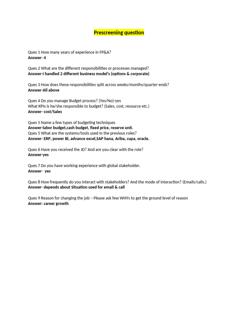 Library Of Prescreening And Disqualification Questions – NRQIE