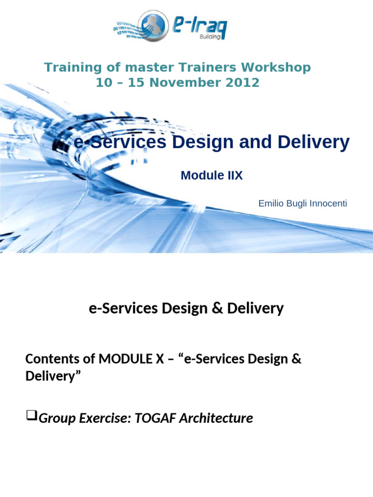 TOGAF Training for Master Trainers | PDF | Enterprise Architecture ...
