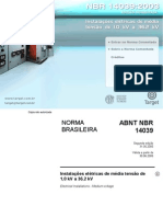 Nbr-14039-2005 Instalações Elétricas De Média Tensão De 1,0 Kv A 36,2 Kv - Comentada