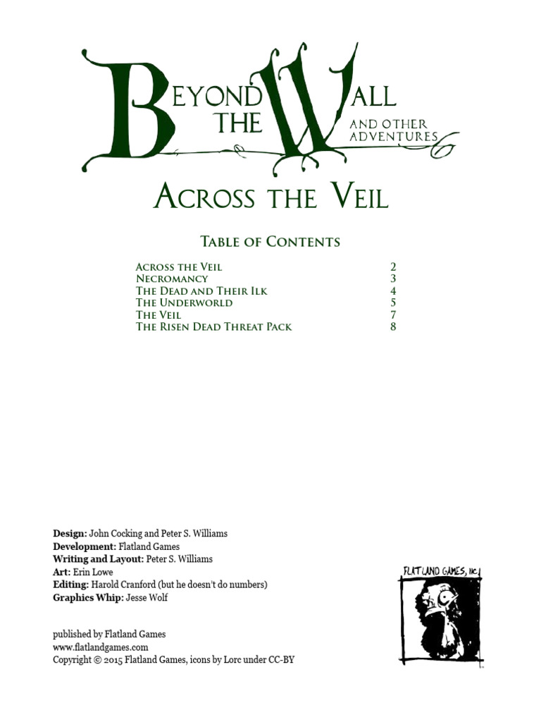 Beyond The Wall Supplement Across The Veil | PDF | Ghosts | Necromancy