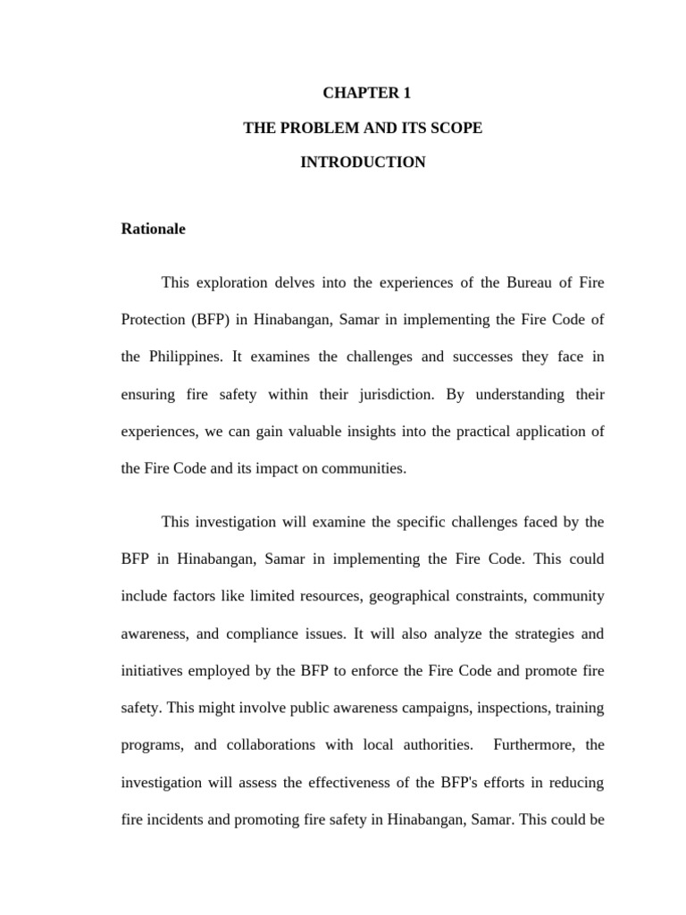 BFP Fire Code Implementation in Hinabangan | PDF | Regulatory ...
