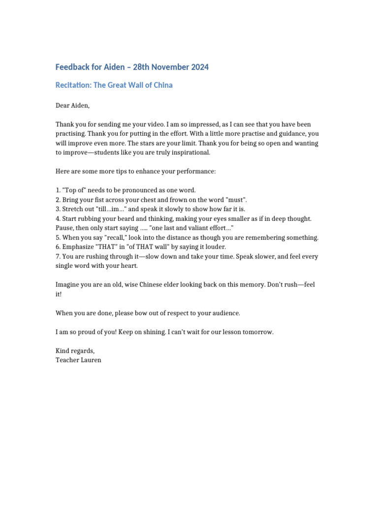 Poetry Recitation | PDF