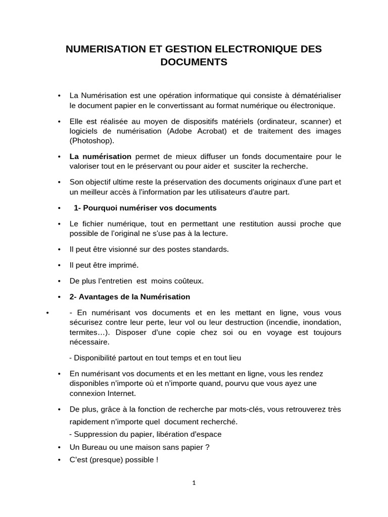 Numérisation et Gestion Électronique des Documents | PDF | Scanner ...
