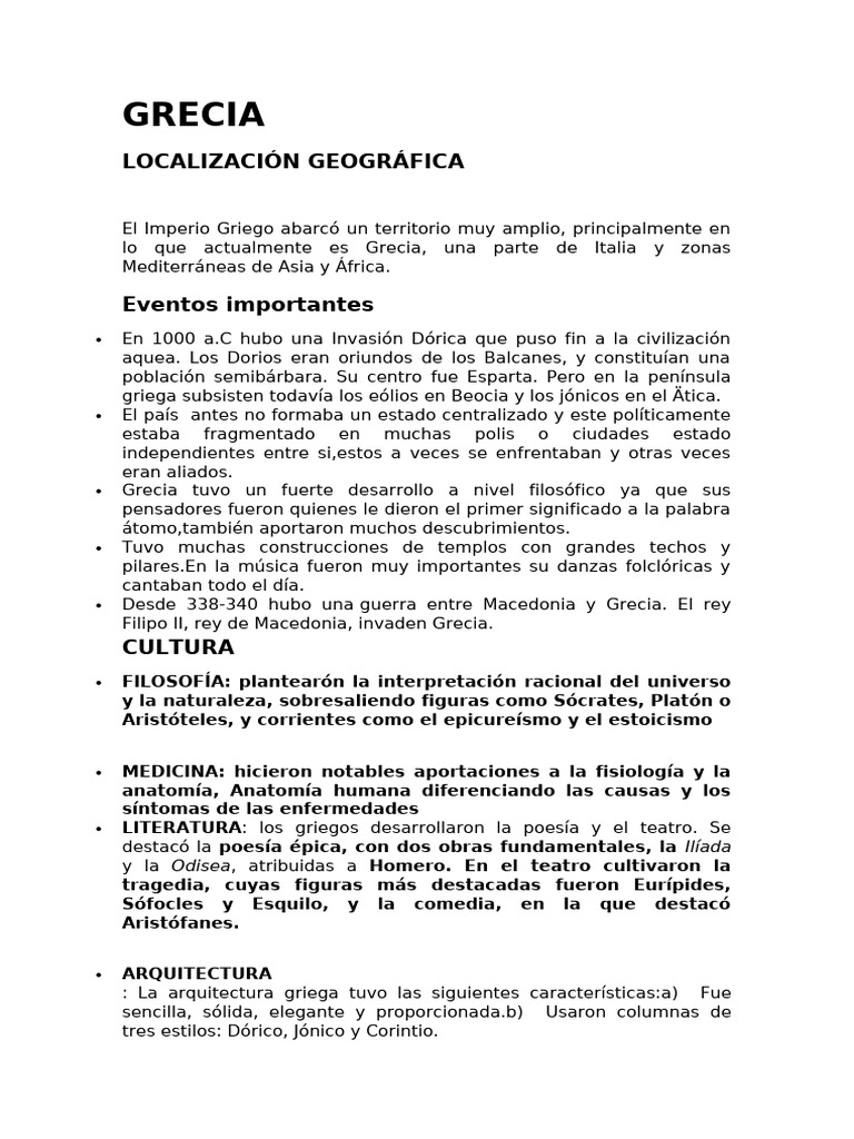 Historia y Cultura de la Antigua Grecia | PDF | Antigua Grecia | Grecia