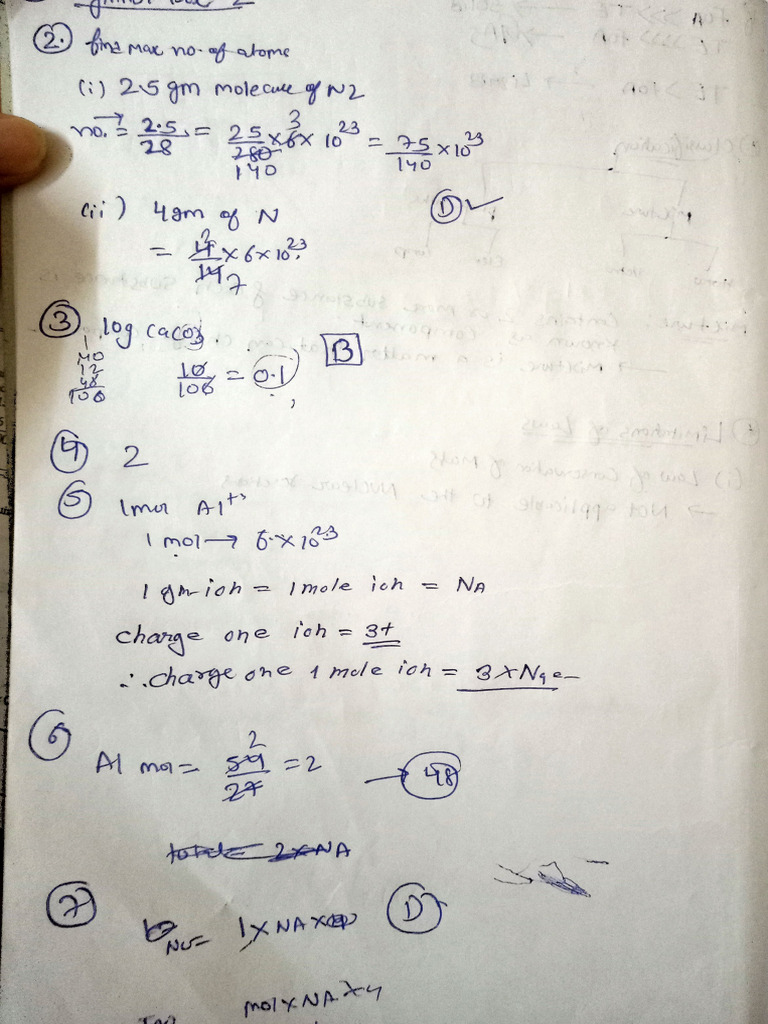 Mole Concept Module Solution | PDF