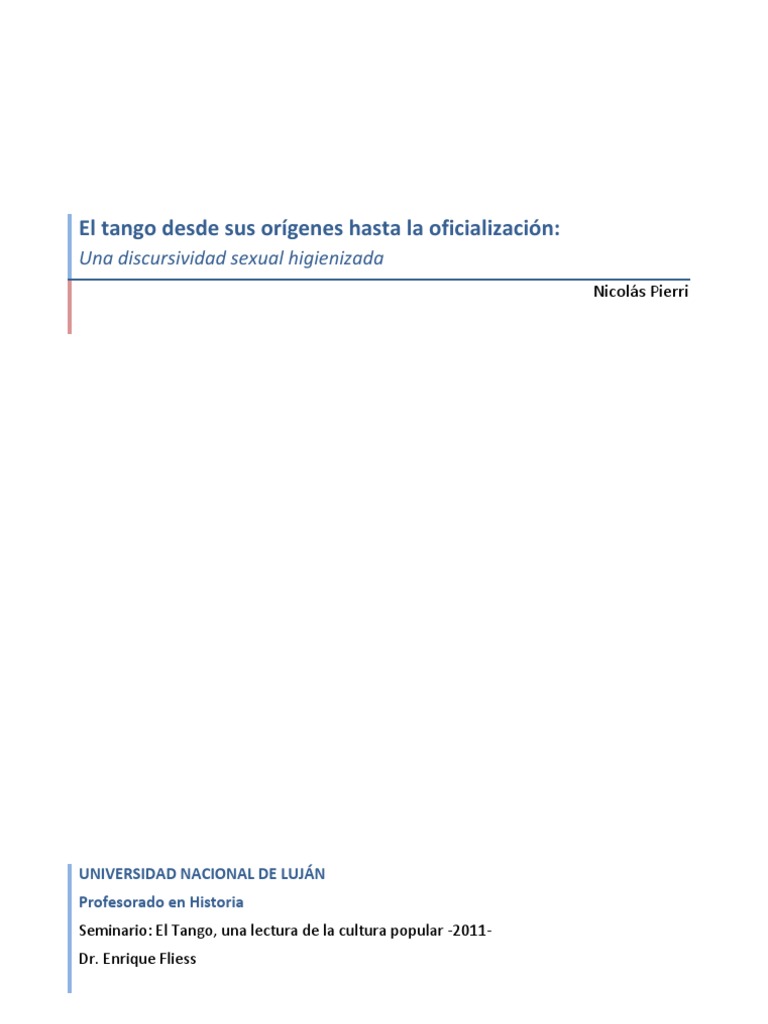Historia Del Tango - Escuela De Tango De Buenos Aires