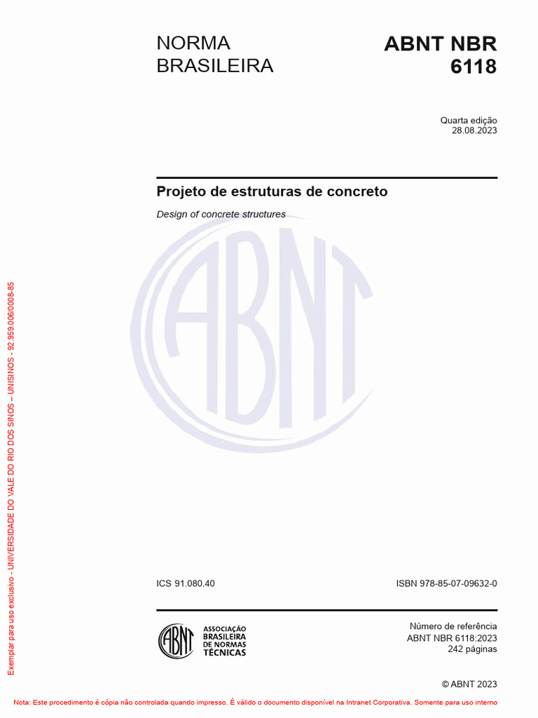 ABNT NBR 6118: Projeto de Concreto | PDF