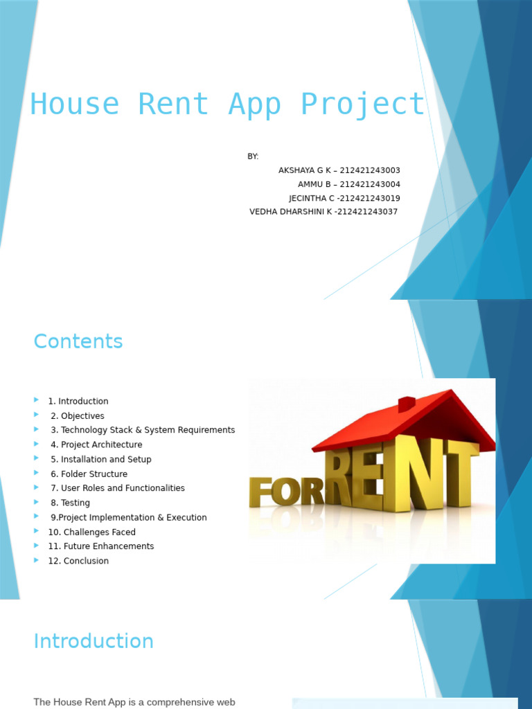 House Rent App Project | PDF | Mobile App | User Interface