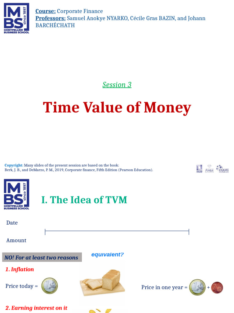 Session 3 - Time Value of Money MBS | PDF | Interest | Present Value