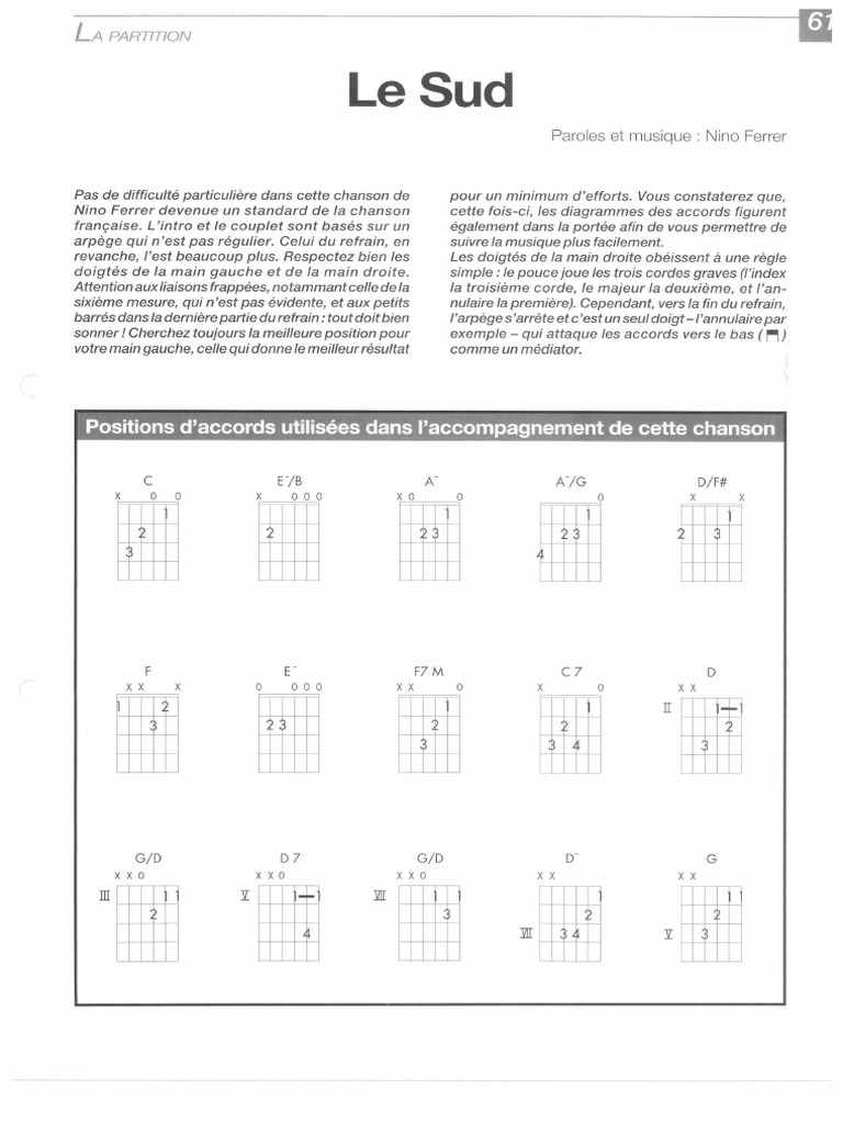Nino Ferrer - Le Sud - Tab | PDF
