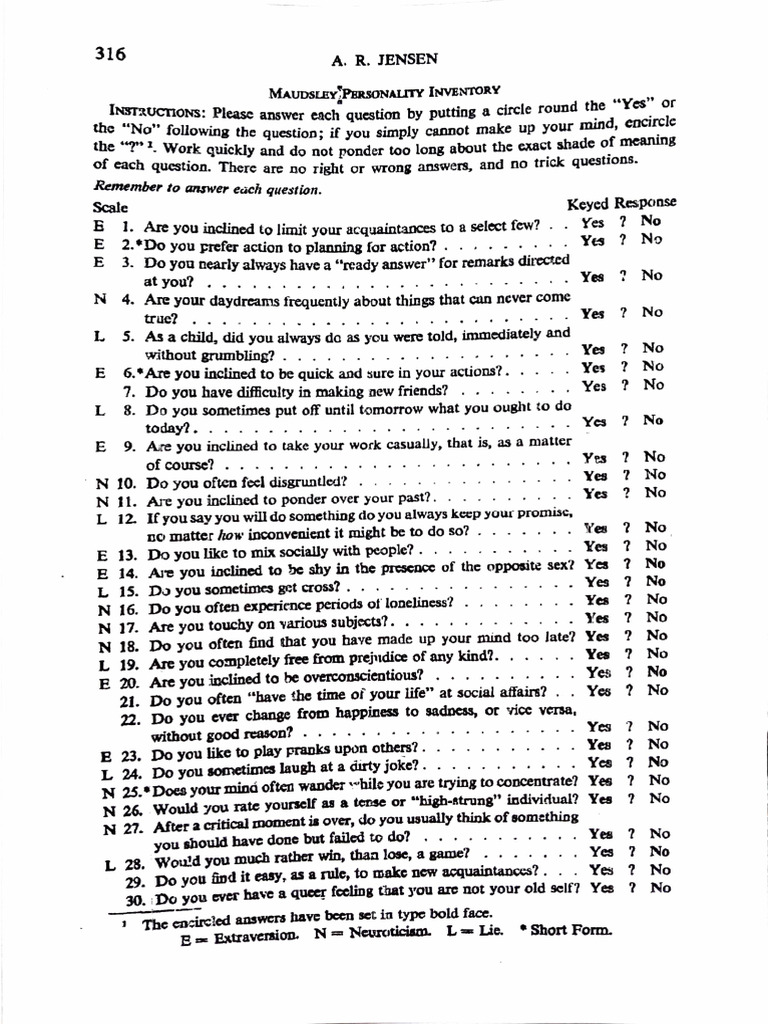 Mpi Questionnaire | PDF | Emotions | Psychological Concepts