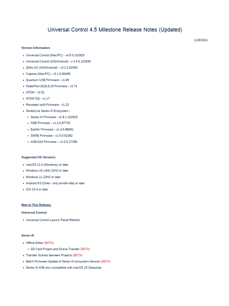 Audio Tech Firmware Update Notes | PDF | Computer Engineering | System ...