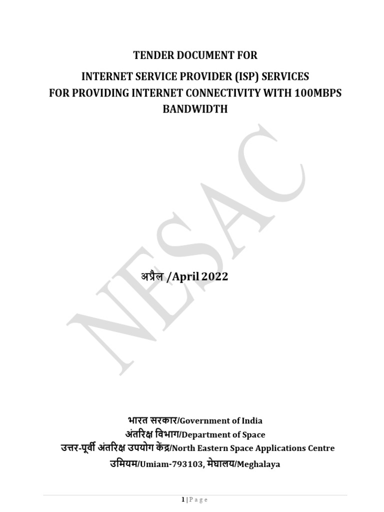 Tender Document Means