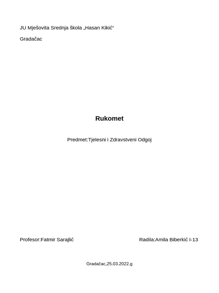 Rukomet | PDF