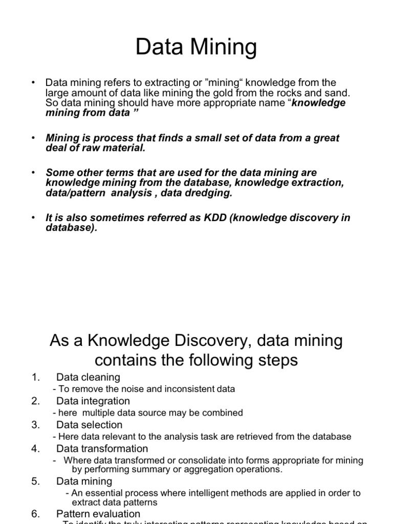 Data Mining1 1 | PDF | Data Mining | Data Warehouse