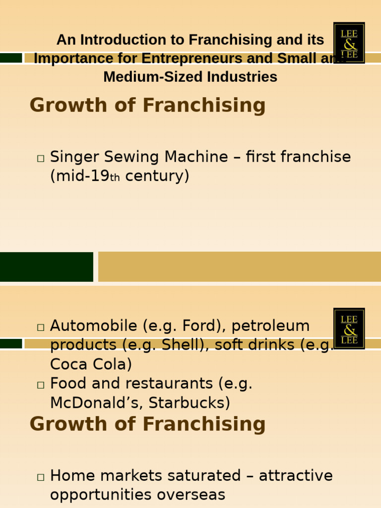 Understanding Franchising for SMEs | PDF | Franchising | Business