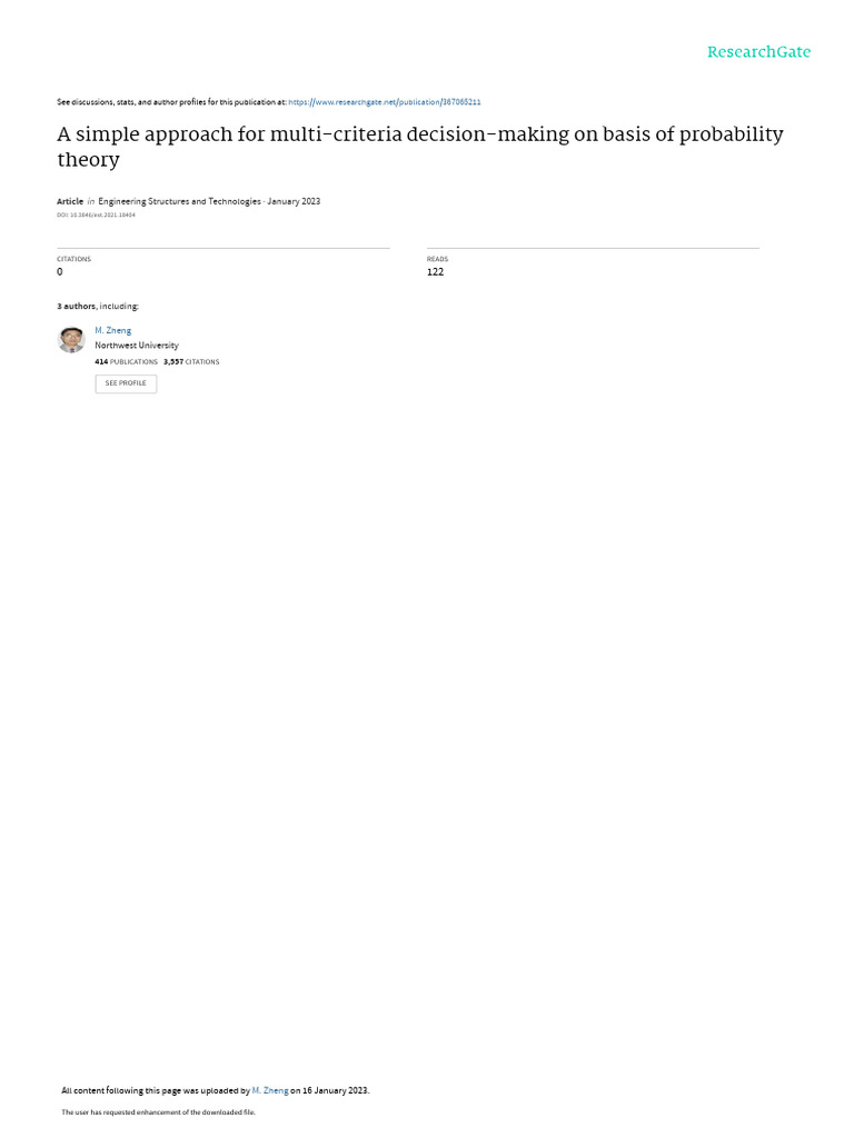 ArticleText 72306 2 10 20230110 | PDF | Decision Making | Mathematical ...