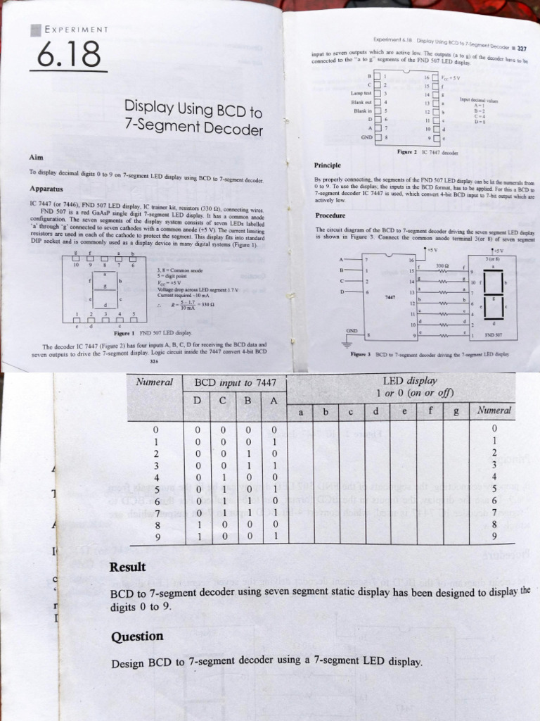 BCD To 7 Segment Decoder | PDF