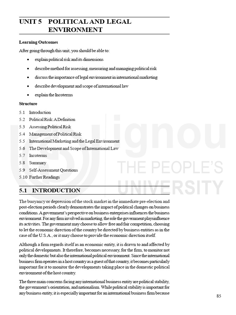 Managing Political Risks in Investments | PDF | Risk | World Trade ...