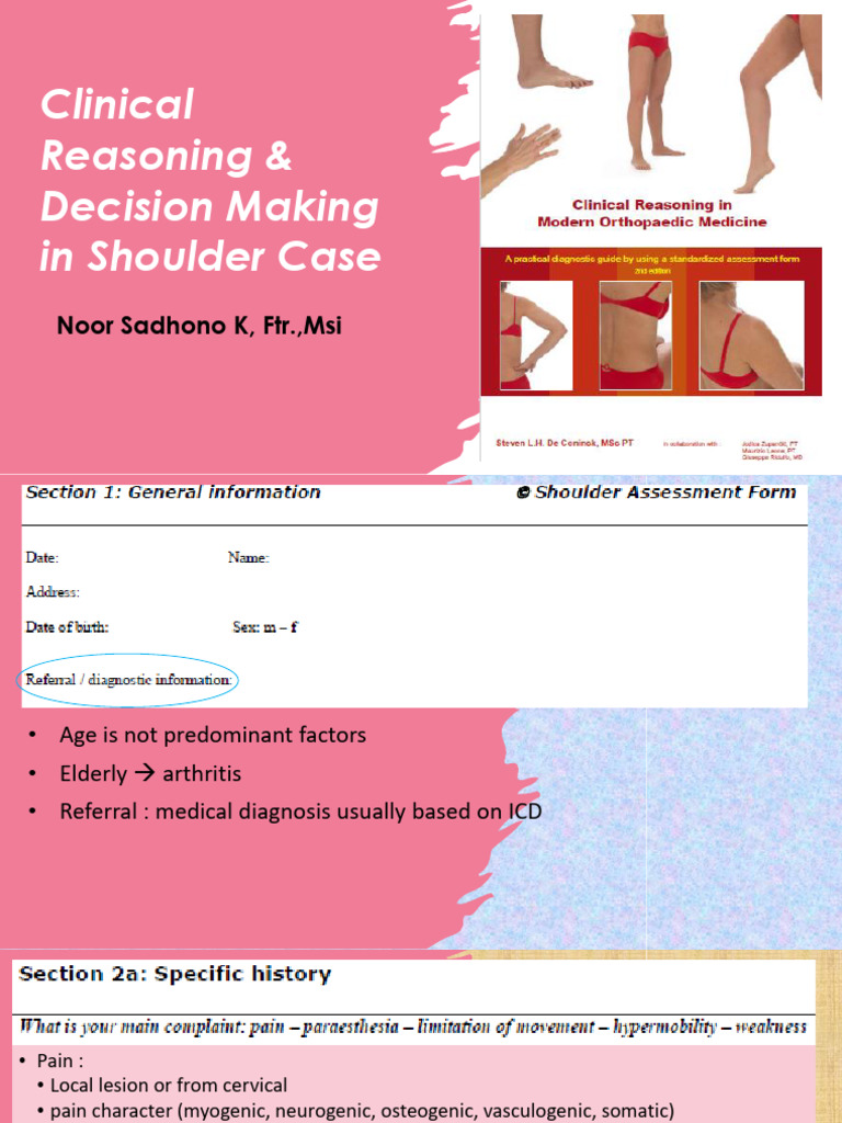 Shoulder Pain Assessment Techniques | PDF | Elbow | Shoulder
