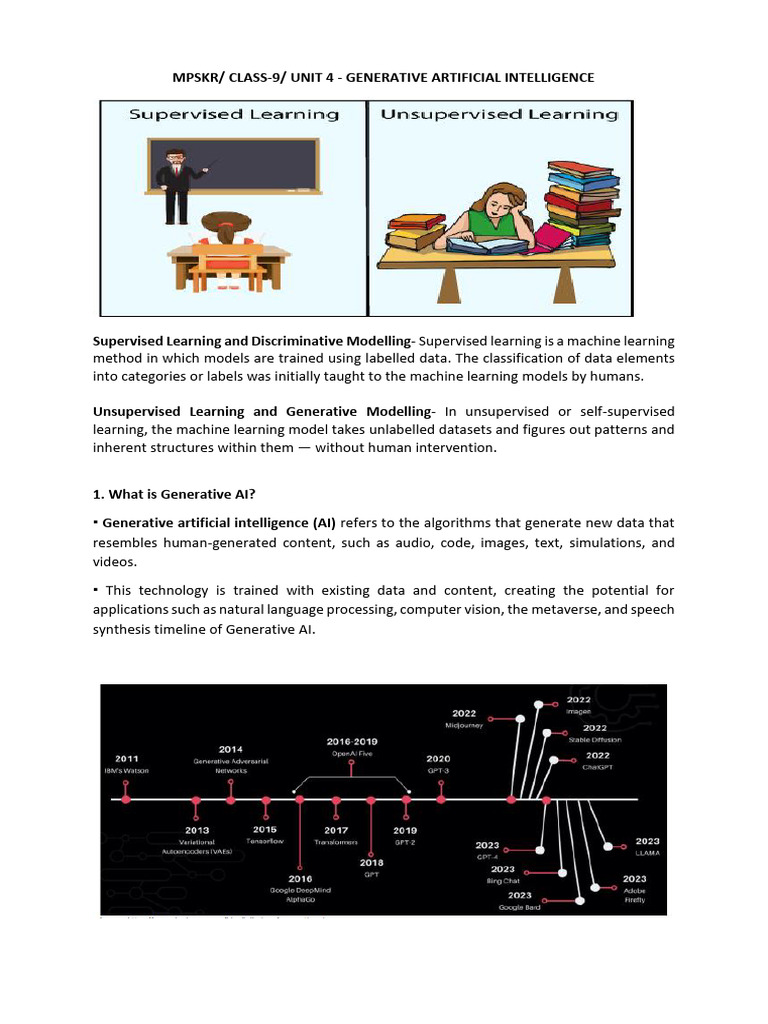 Class 9 Overview of Generative AI | PDF | Artificial Intelligence ...